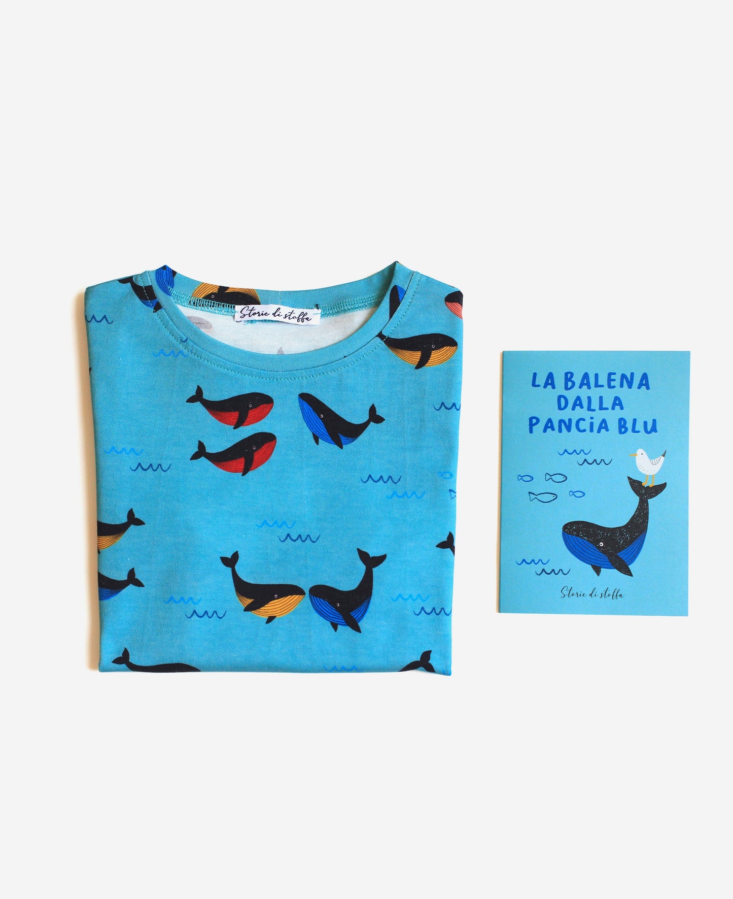 T-shirt La balena dalla pancia blu